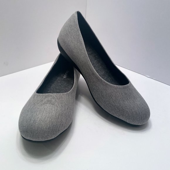 Baubax Gray Dressy Flats Size: 8 - Picture 3 of 12